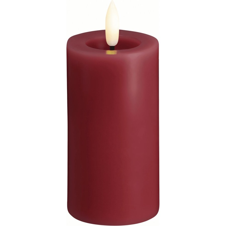 Moods & More Stumpenkerze mit Schmelzeffekt LED 4,9xH10 cm, Cranberry Red
