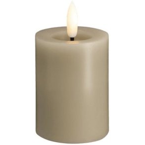 Moods & More Bloklys m. Smelteeffekt LED 4,9xH7,5 cm, Kit Grey