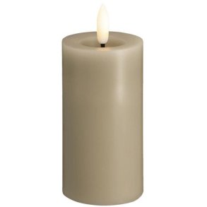 Moods & More Bloklys m. Smelteeffekt LED 4,9xH10 cm, Kit Grey