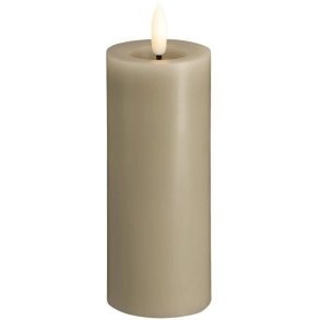 Moods & More Bloklys m. Smelteeffekt LED 4,9xH12,5 cm, Kit Grey