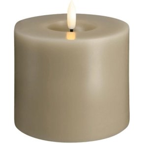 Moods & More Bloklys m. Smelteeffekt LED 9,9xH10 cm, Kit Grey