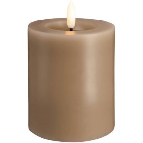 Moods & More Bloklys m. Smelteeffekt LED 7,4xH10 cm, Sand