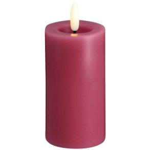 Moods & More Bloklys m. Smelteeffekt LED 4,9xH10 cm, Vintage Rose