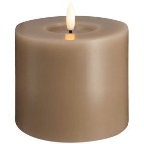 Moods & More Bloklys m. Smelteeffekt LED 9,9xH10 cm, Sand