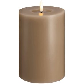 Moods & More Bloklys m. Smelteeffekt LED 9,9xH15 cm, Sand