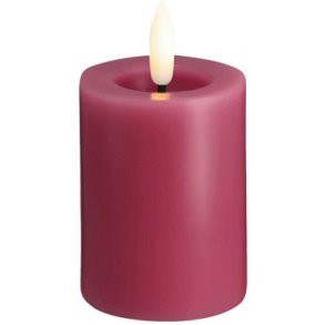 Moods & More Bloklys m. Smelteeffekt LED 4,9xH7,5 cm, Vintage Rose