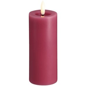 Moods & More Bloklys m. Smelteeffekt LED 4,9xH12,5 cm, Vintage Rose