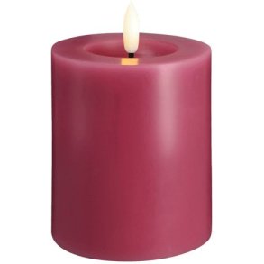 Moods & More Bloklys m. Smelteeffekt LED 7,4xH10 cm, Vintage Rose