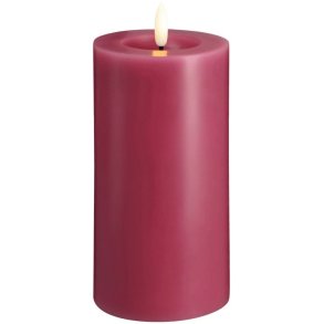 Moods & More Bloklys m. Smelteeffekt LED 7,4xH15 cm, Vintage Rose