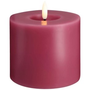 Moods & More Bloklys m. Smelteeffekt LED 9,9xH10 cm, Vintage Rose