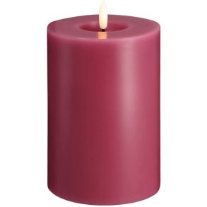 Moods & More Bloklys m. Smelteeffekt LED 9,9xH15 cm, Vintage Rose