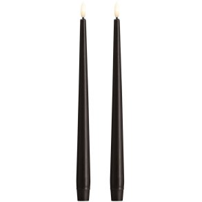 Moods & More Kronelys LED 2 stk. 2,3xH30 cm, Charcoal