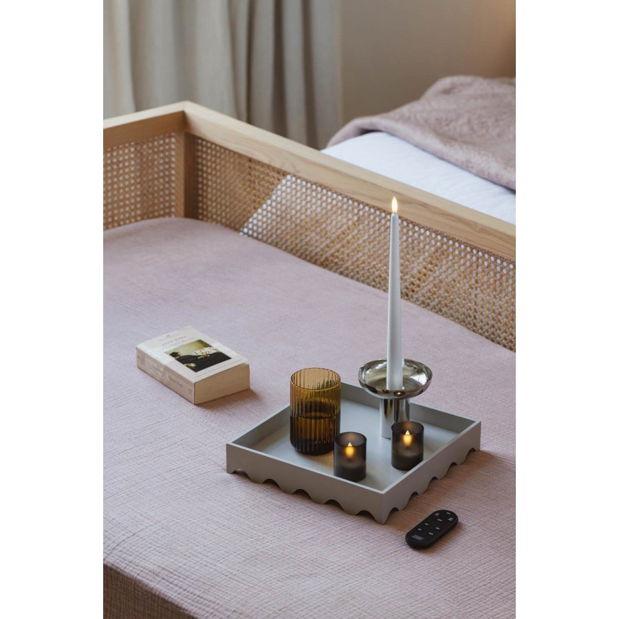 Moods & More Stabkerzen LED 2er Set 2,3xH25 cm, Classic White