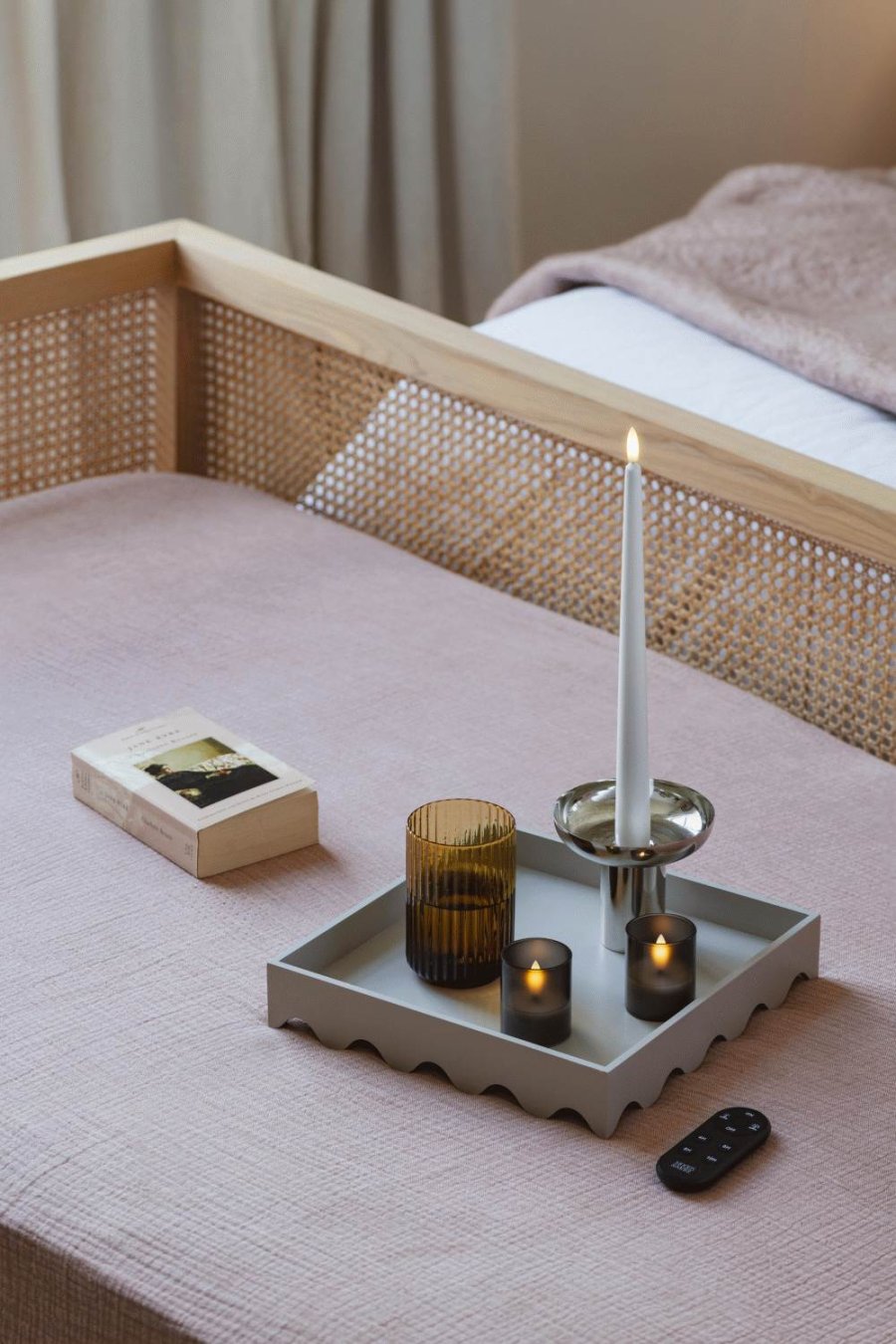 Moods & More Stabkerzen LED 2er Set 2,3xH25 cm, Classic White