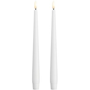 Moods & More Kronelys LED 2 stk. 2,3xH25 cm, Classic White