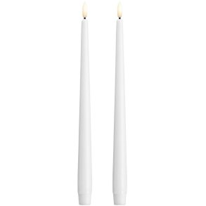 Moods & More Kronelys LED 2 stk. 2,3xH30 cm, Classic White