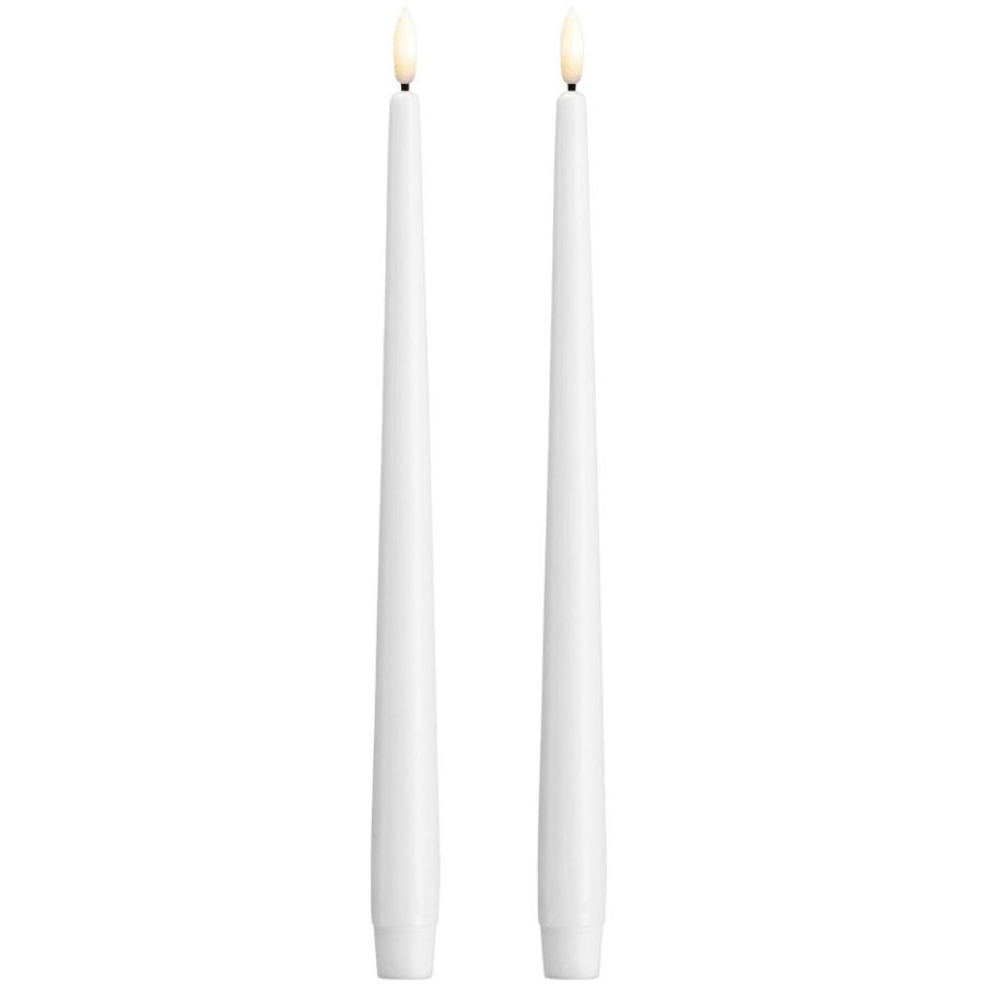 Moods & More Stabkerzen LED 2er Set 2,3xH30 cm, Classic White