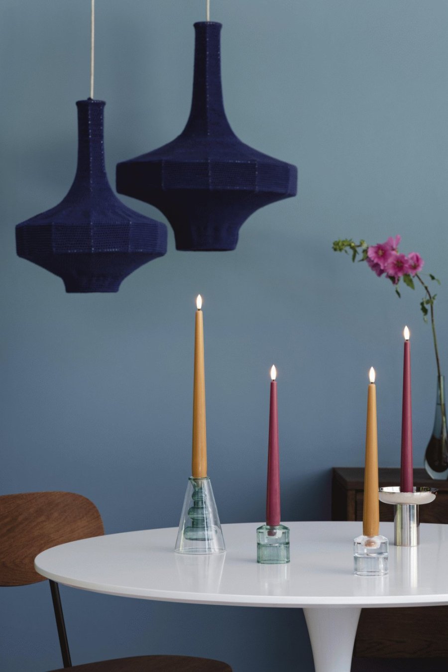 Moods & More Stabkerzen LED 2er Set 2,3xH30 cm, Honey Mustard