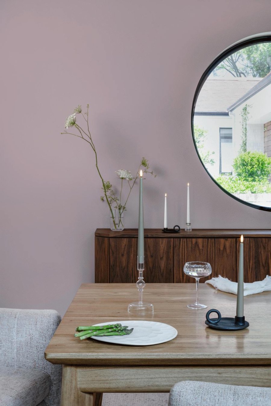 Moods & More Stabkerzen LED 2er Set 2,3xH30 cm, Kit Grey