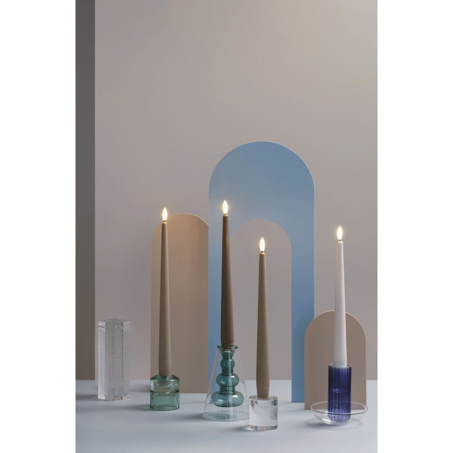 Moods & More Stabkerzen LED 2er Set 2,3xH25 cm, Sand