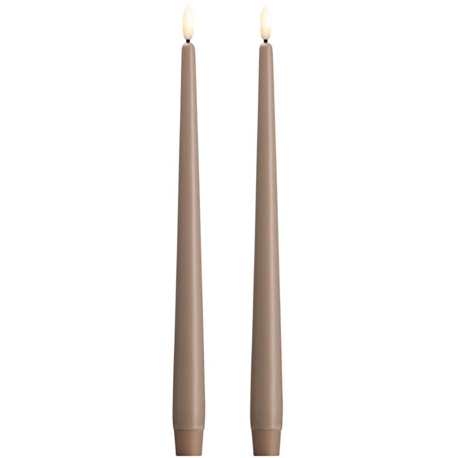 Moods & More Stabkerzen LED 2er Set 2,3xH30 cm, Sand
