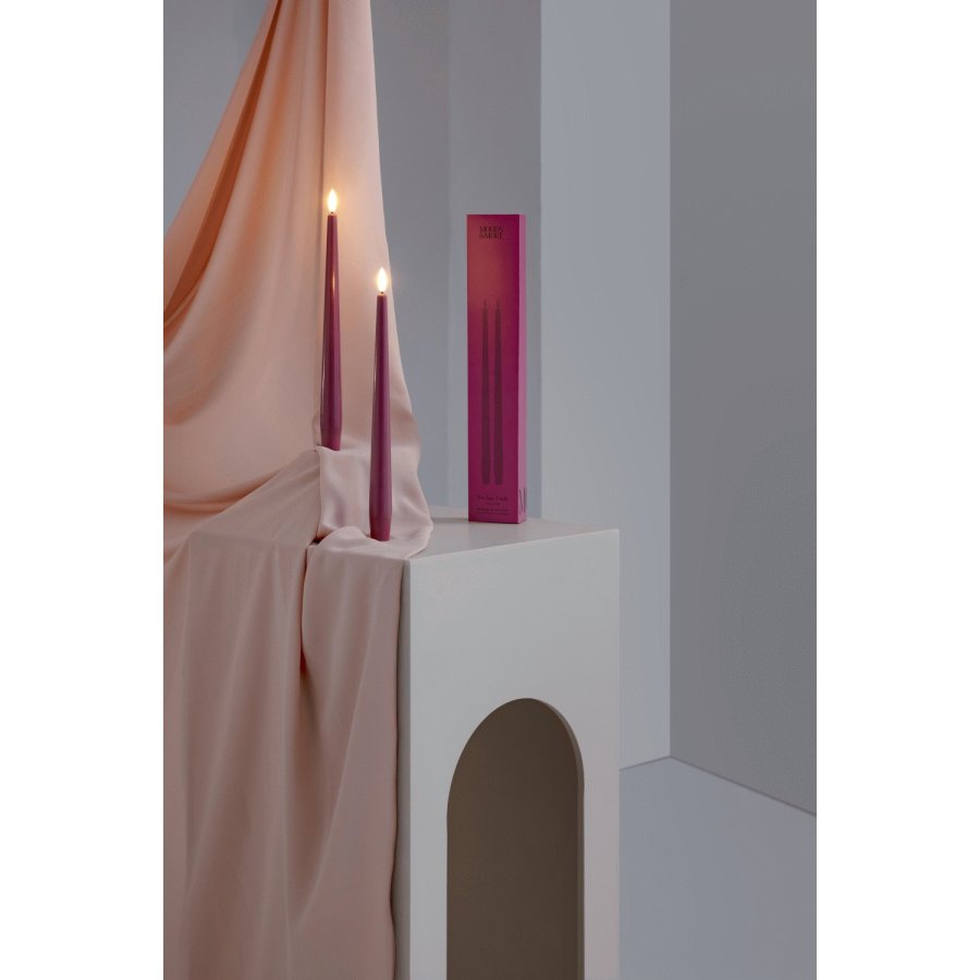 Moods & More Stabkerzen LED 2er Set 2,3xH25 cm, Vintage Rose