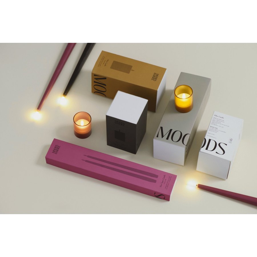 Moods & More Stabkerzen LED 2er Set 2,3xH30 cm, Vintage Rose