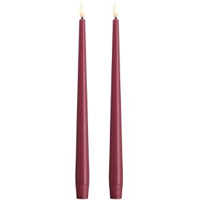 Moods & More Kronelys LED 2 stk. 2,3xH30 cm, Vintage Rose