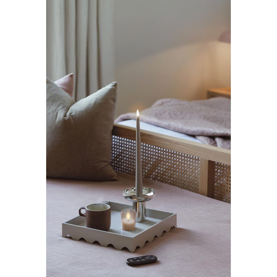 Moods & More Glaslys LED 2 stk. 4,7xH5,7 cm, Hurricane/Champagne