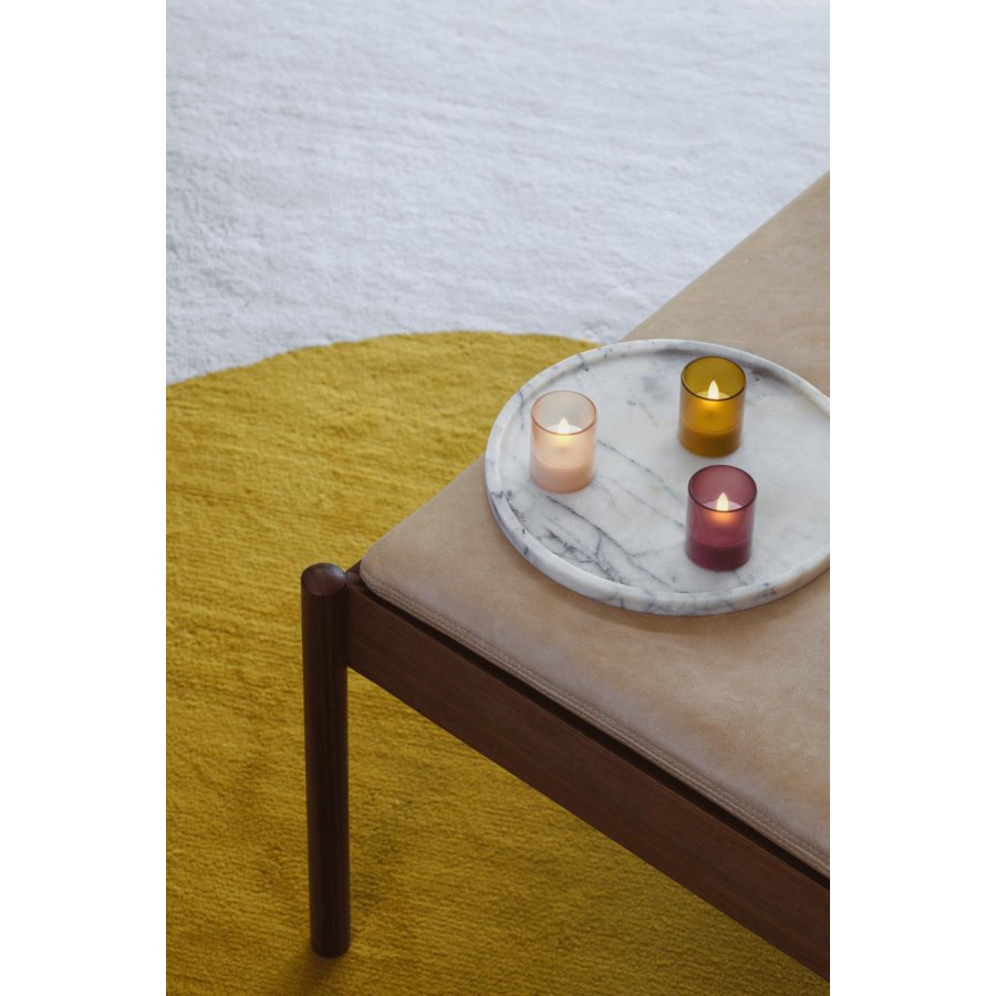 Moods & More Glaslys LED 2 stk. 4,7xH5,7 cm, Hurricane/Honey Mustard