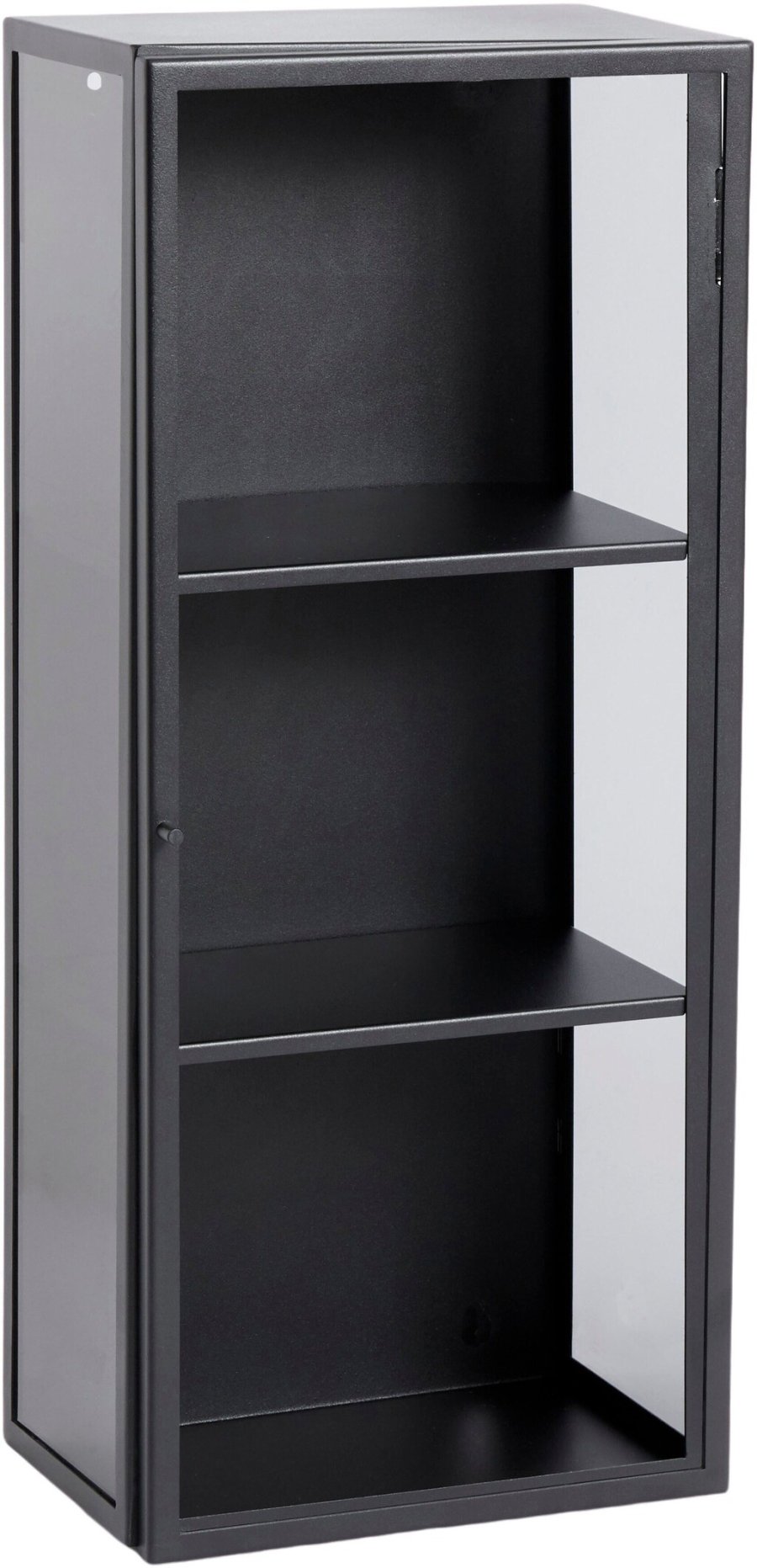 Muubs Atlanta Schrank 30x70 cm, Schwarz/Graues Glas