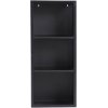 Muubs Atlanta Schrank 30x70 cm, Schwarz/Graues Glas