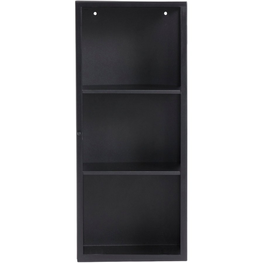 Muubs Atlanta Schrank 30x70 cm, Schwarz/Graues Glas