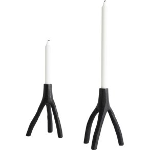 Muubs Aion Kerzenhalter H22 cm, Schwarz