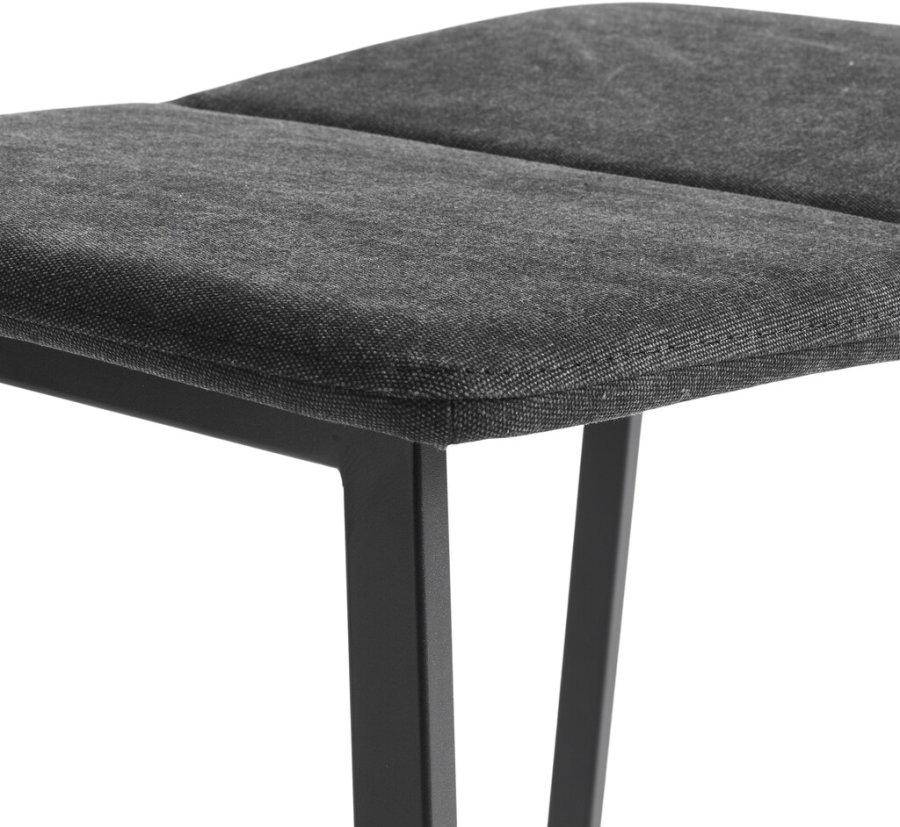 Muubs Chamfer Hocker H38,5 cm, Anthrazit/Schwarz