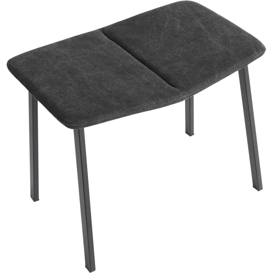 Muubs Chamfer Hocker H38,5 cm, Anthrazit/Schwarz