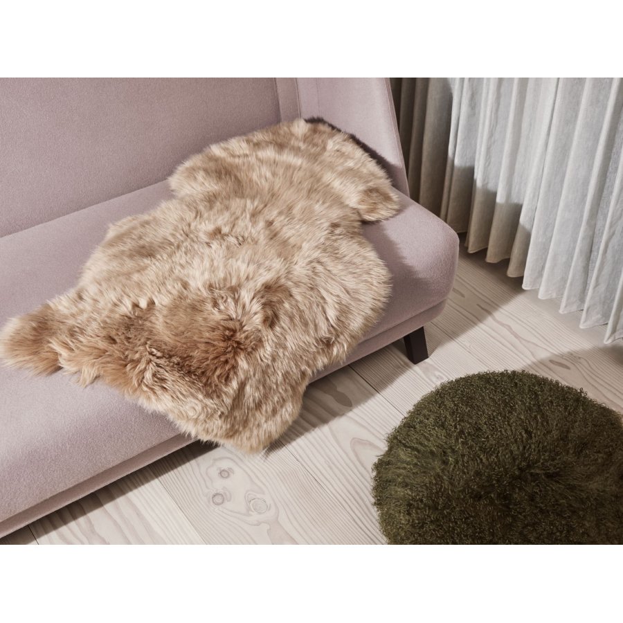 NATURES Collection Lammeskind Langhret Premium 90x60 cm, Taupe