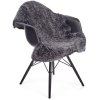 NATURES Collection Lammeskind Krllet Korthret Premium 115x60 cm, Antracit