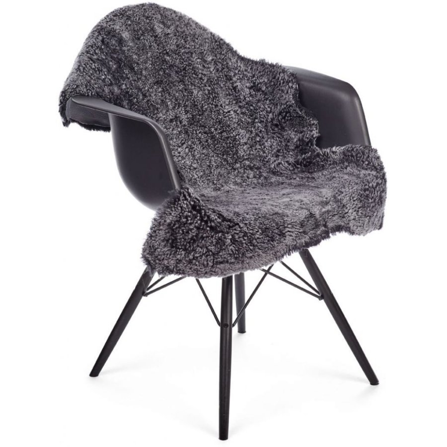 NATURES Collection Lammeskind Krllet Korthret Premium 115x60 cm, Antracit