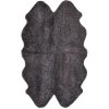 NATURES Collection Lammeskind Krllet Korthret Premium 180x110 cm, Antracit