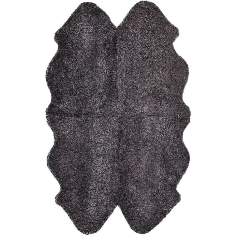 NATURES Collection Lammeskind Krllet Korthret Premium 180x110 cm, Antracit