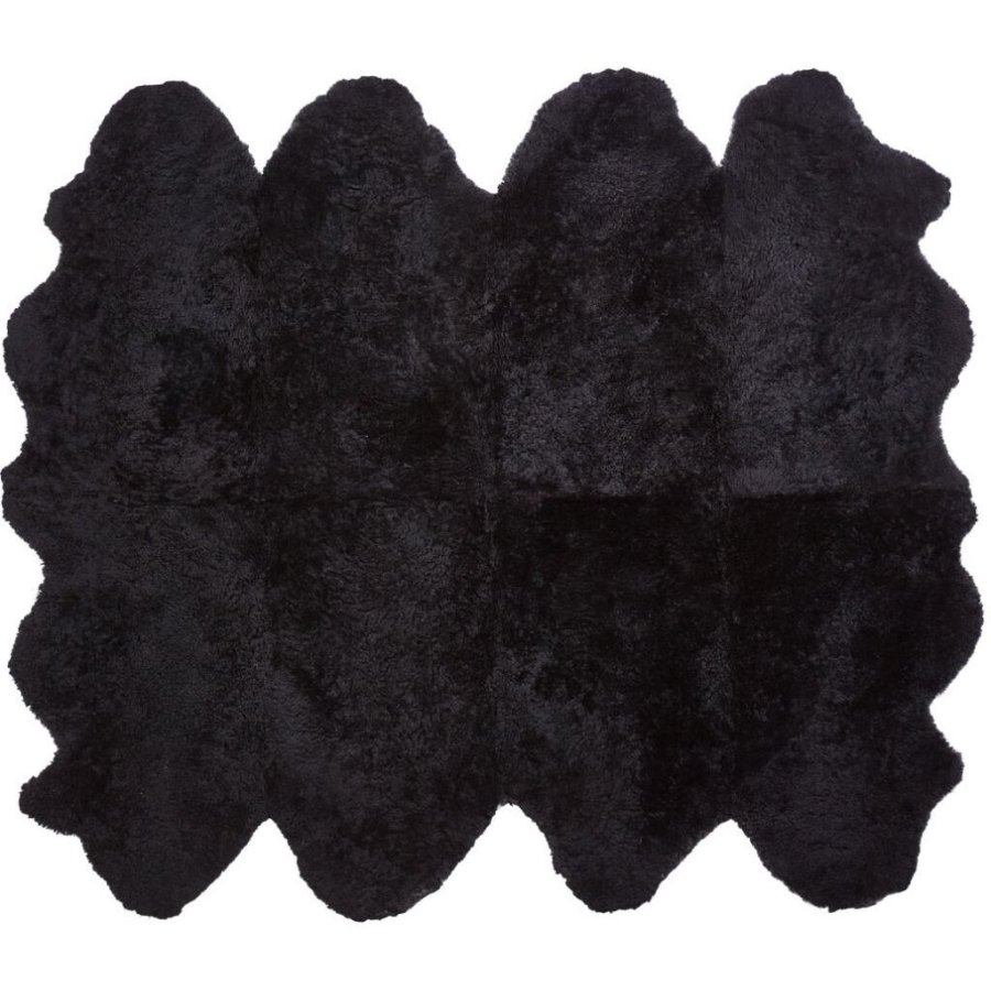 NATURES Collection Lammeskind Krllet Korthret Premium 180x214 cm, Sort