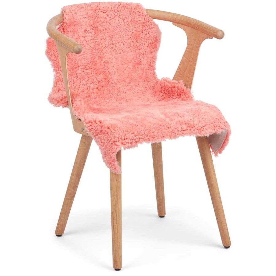 NATURES Collection Lammskind Korth�ret 90x60 cm, Coral Peach