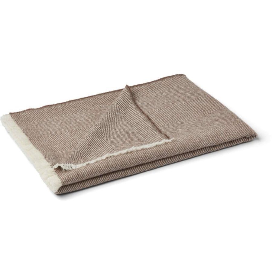 NATURES Collection Sidsley Herringbone Decke 130x200 cm, Dunkelbraun