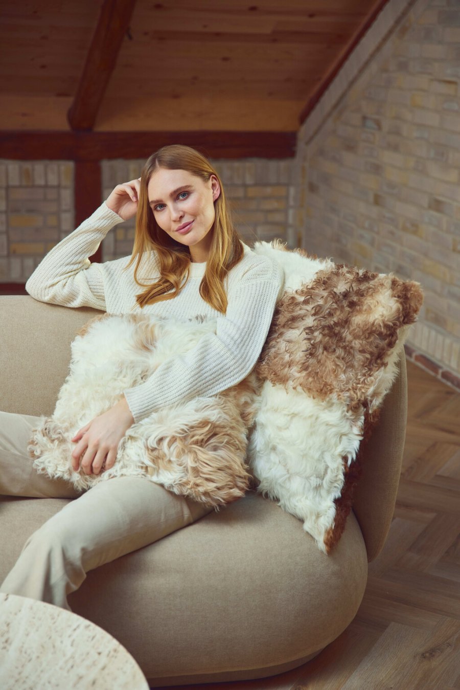 NATURES Collection Kissen 40x40 cm, Brown/Beige Mix