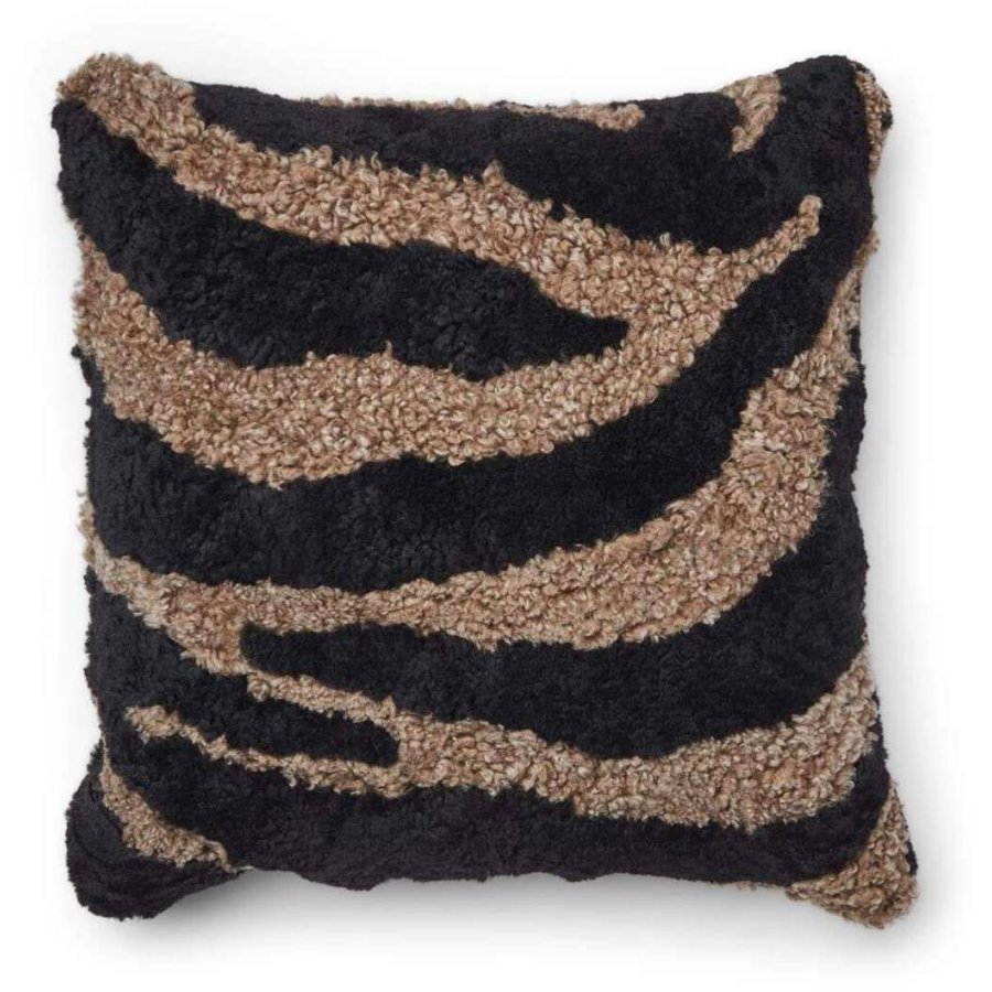 NATURES Collection Kissen Zebra 60x60 cm, Schwarz/Taupe