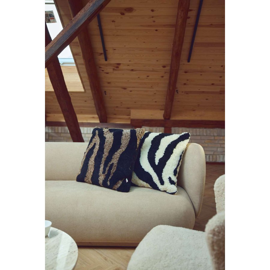 NATURES Collection Kissen Zebra 60x60 cm, Schwarz/Taupe