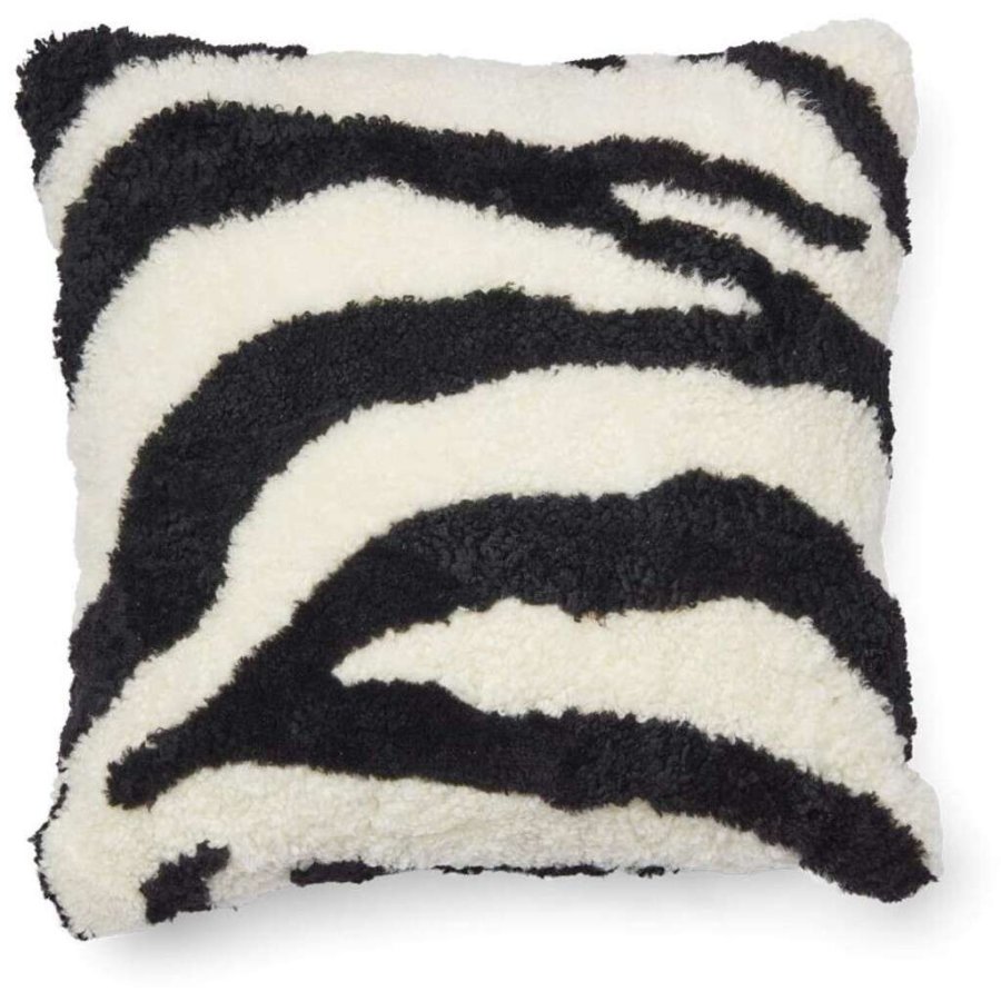 NATURES Collection Pude Zebra 60x60 cm, Hvid/Sort