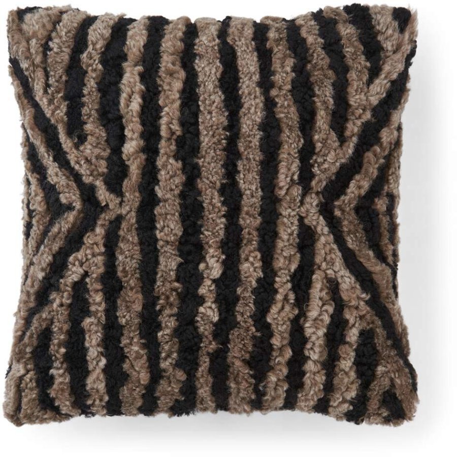 NATURES Collection Kissen 50x50 cm, Taupe/Schwarz