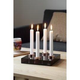 badminton enhed Emigrere Neon Living Lysestage, Square Lighz, copper/smoke - Lysestager & Lanterner  - Hjem.dk
